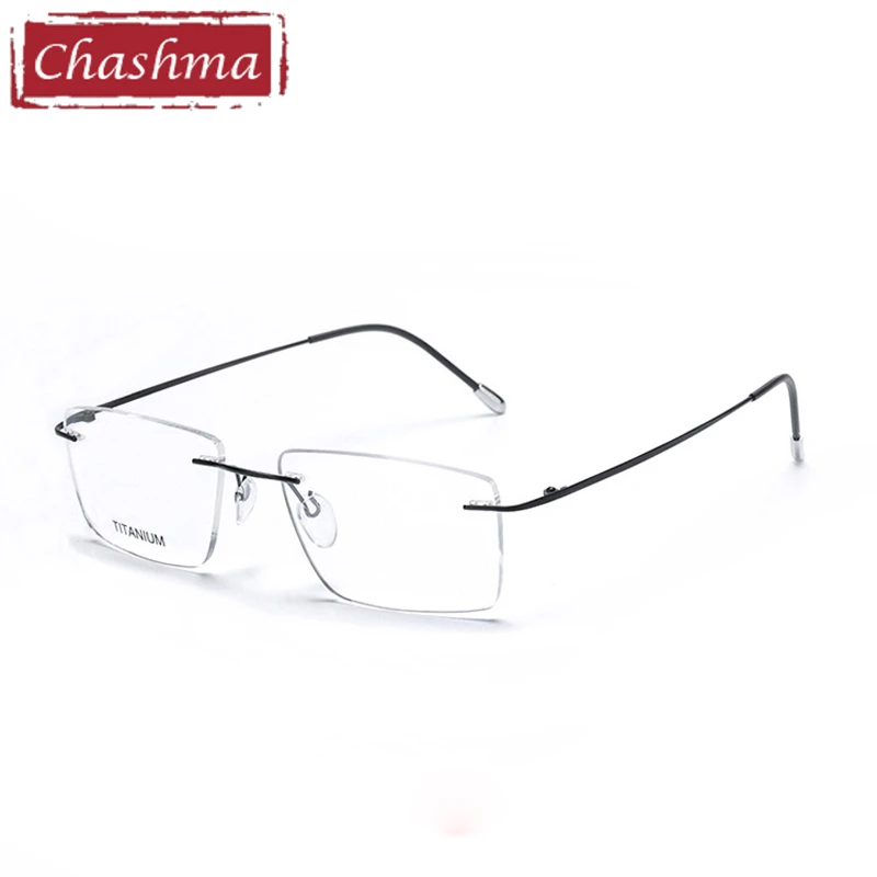 Chashma Prescription Glasses 2 G Rimless Titanium Eyeglasses Frames Men Myopic Eyewear for Recipe Lens Women Customize Lenses