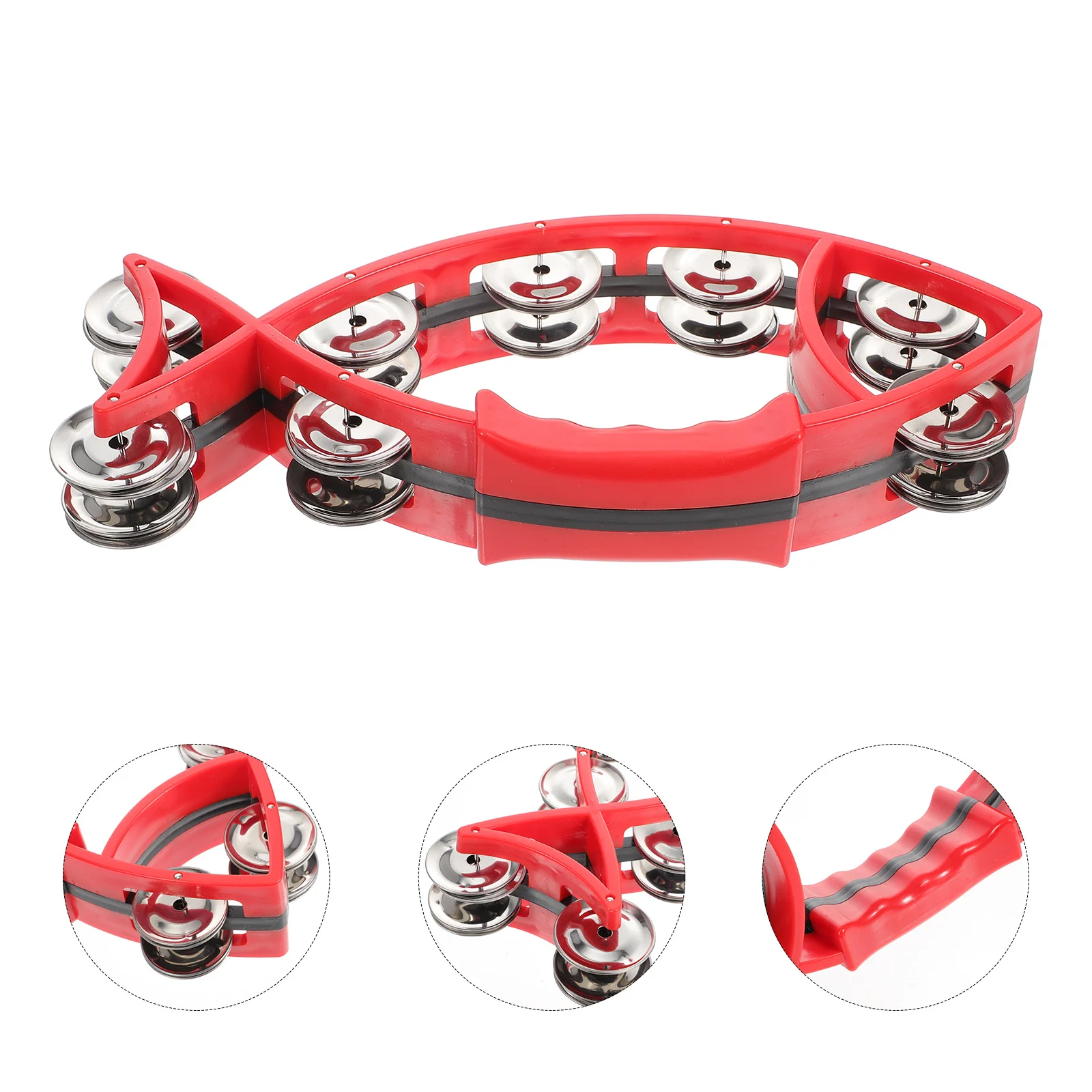 Przenośny tamburyn ręczny, lekki, łatwy do trzymania, instrument muzyczny do edukacji muzycznej dzieci, rozrywki na imprezach.