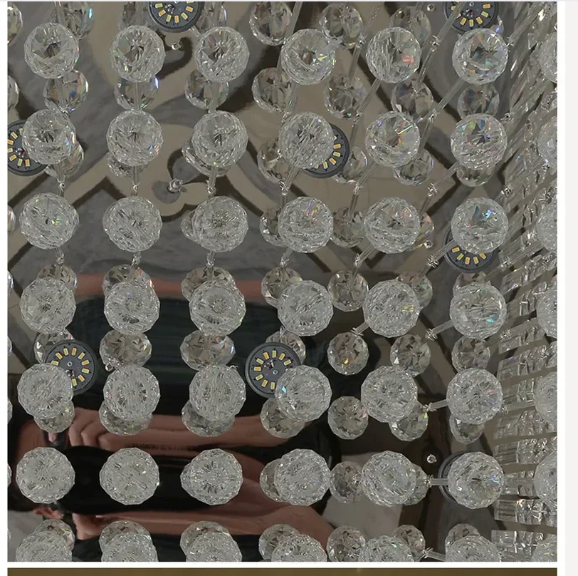 

Светлая и роскошная прямоугольная лампа для гостиной, хрустальная лампа, роскошная высококачественная простая современная лампа для столовой, главная спальня