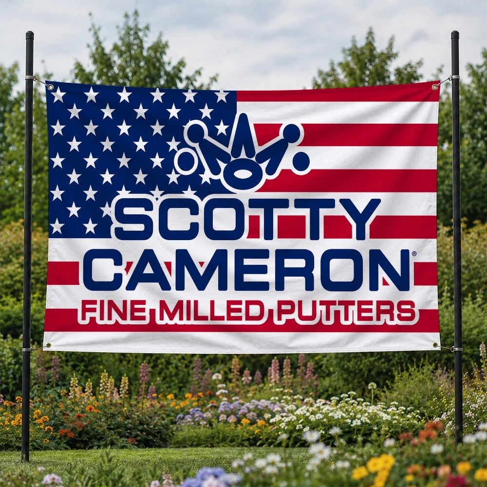 Golf S-Scotty C-Cameron Brand Outdoor Flag for Home Camping Party Club Decor Garden Yard Wall Hanging Banner