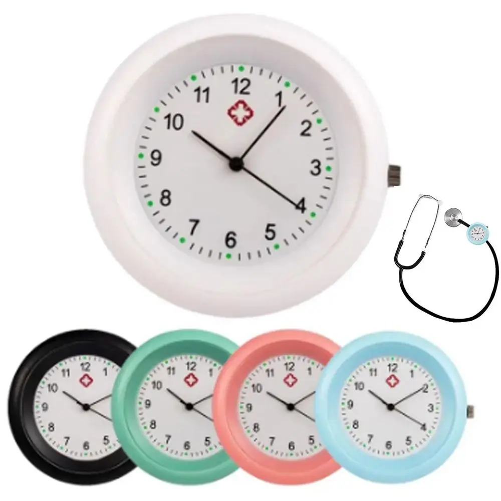 Reloj de estetoscopio resistente al agua, nuevo diseño, accesorios de estetoscopio precisos y transparentes, reloj de bolsillo duradero fácil de leer para médico