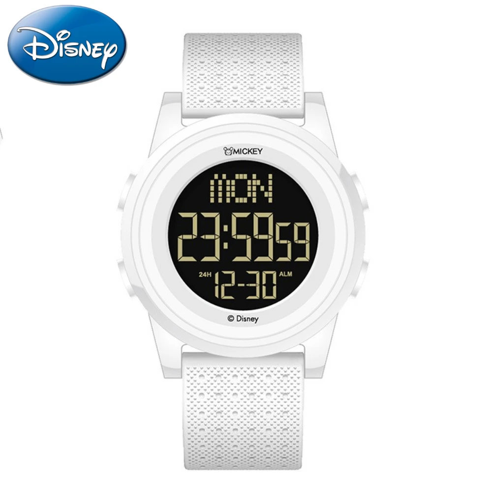 Disney Digital Watch Large Dial Luminous Waterproof Children\'s Student Test Special Electronic Men\'s Clock Relogio