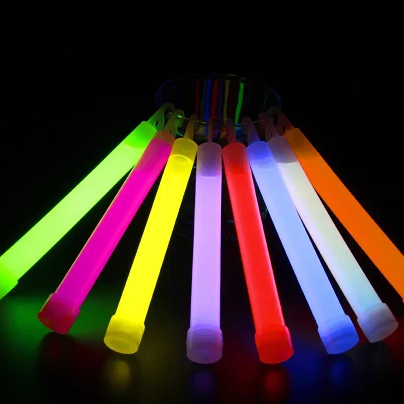 6Pcs Colorful Glow Sticks 6inch Chemical Light Stick Outdoor Camping Emergency Light Party Decoration Fluorescent Light