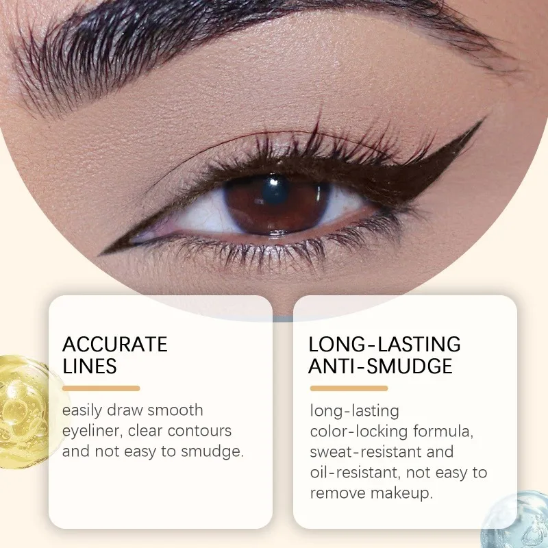 7-kleuren eyeliner potlood waterdicht zwart bruin eyeliner gelpotlood mat glad sneldrogend eyeliner pen make-up cosmetica gereedschap