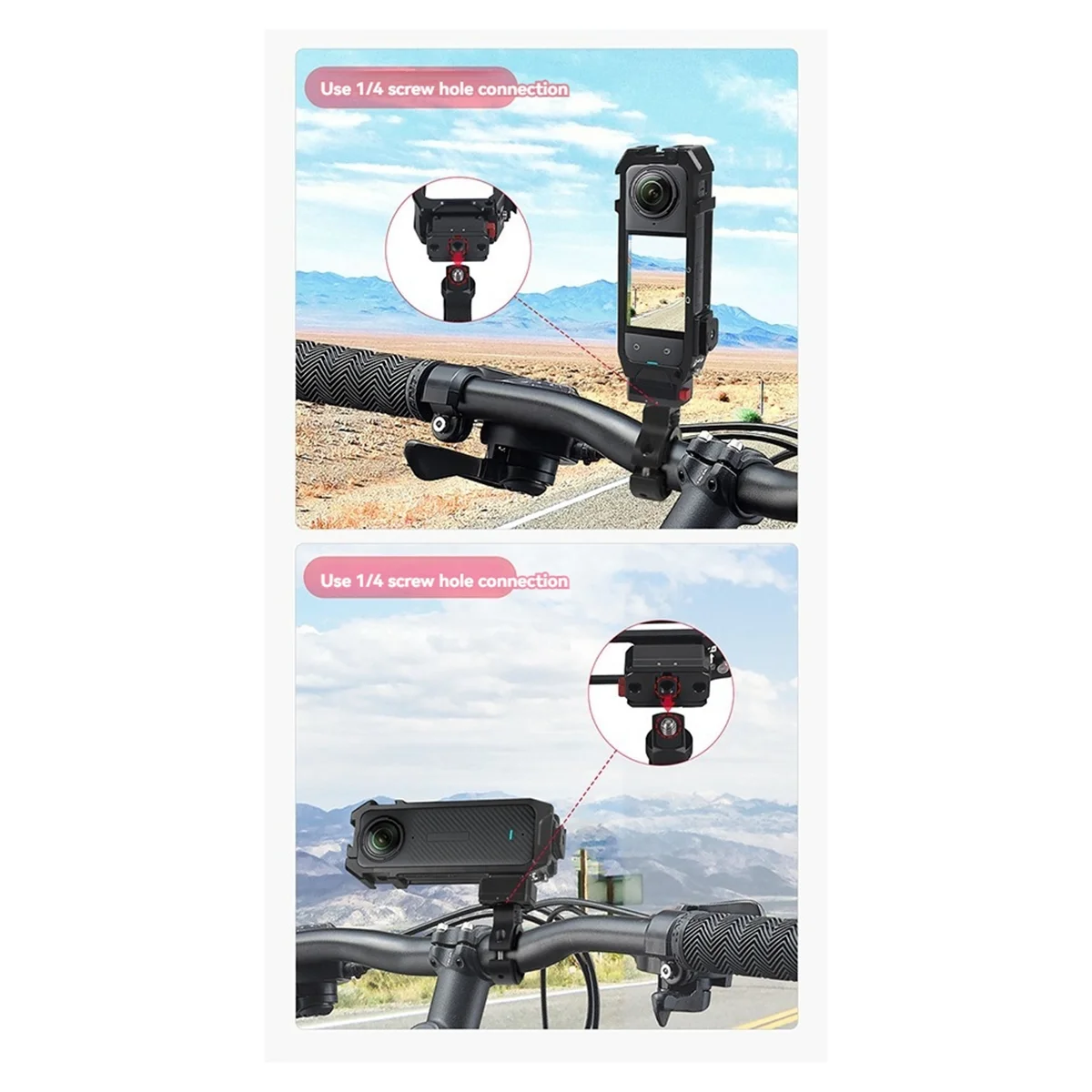 X64A_1/4 折りたたみ式アダプター バイク ホルダー用アルミニウム保護ケージ