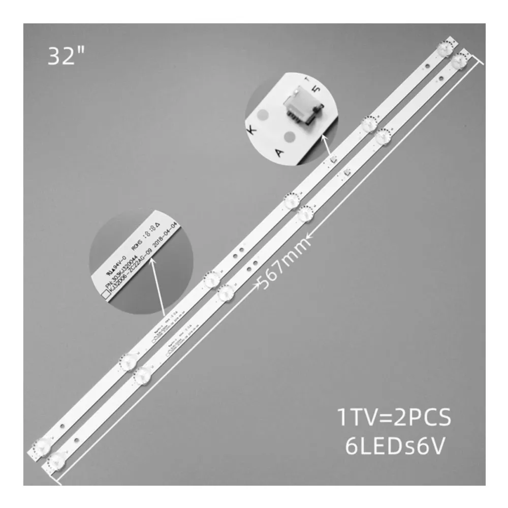 

Лента светодиодной подсветки для 32LH0202 32HH1830 LT-32M350W Doffler 32DH49-T2 KJ32D06-ZC22AG-20E 12 20E 303KJ320044 HTV-32R01-T2C