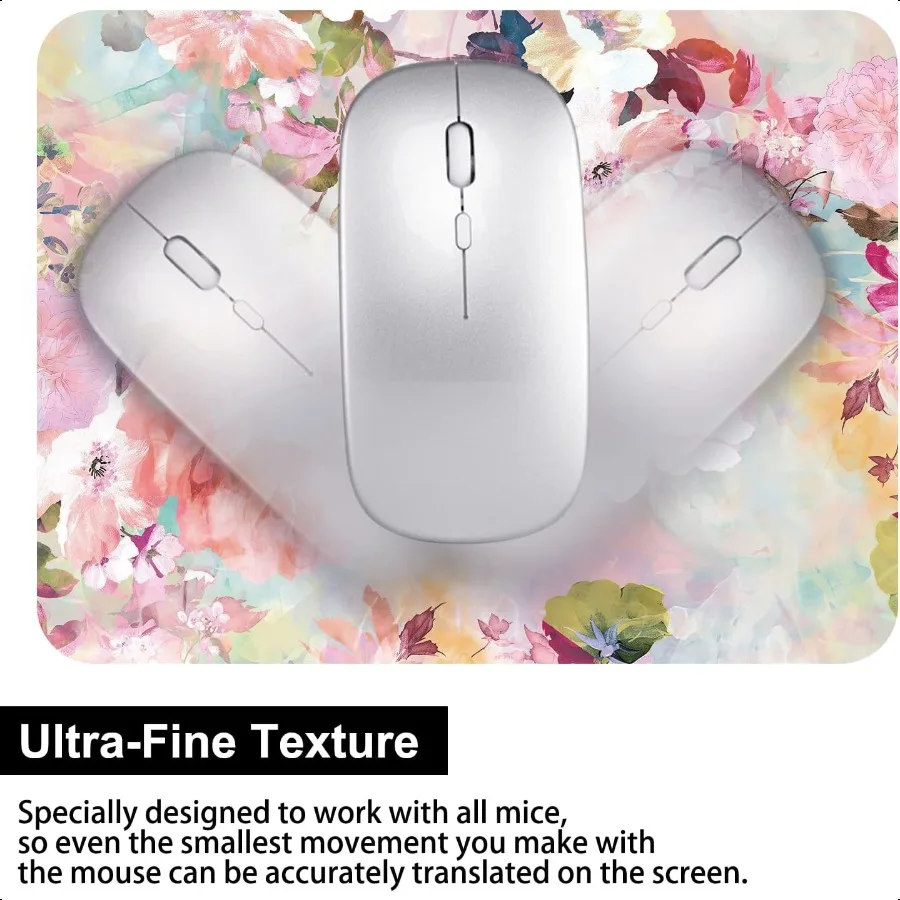 Mouse pad pequeno 6x8 Polegada mini mouse pad grosso para laptop wirel mouse escritório em casa viagem portátil lavável flor