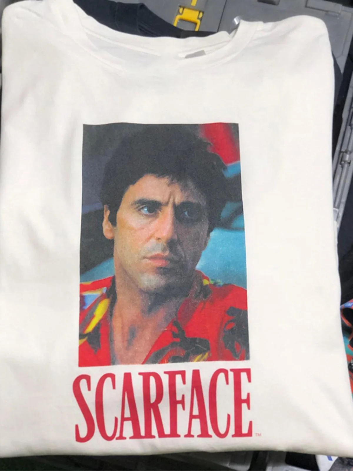 

ScarFace Al Pacino Movie Vintage Retro Short Sleeve Men and Women Pure Cotton T-Shirt