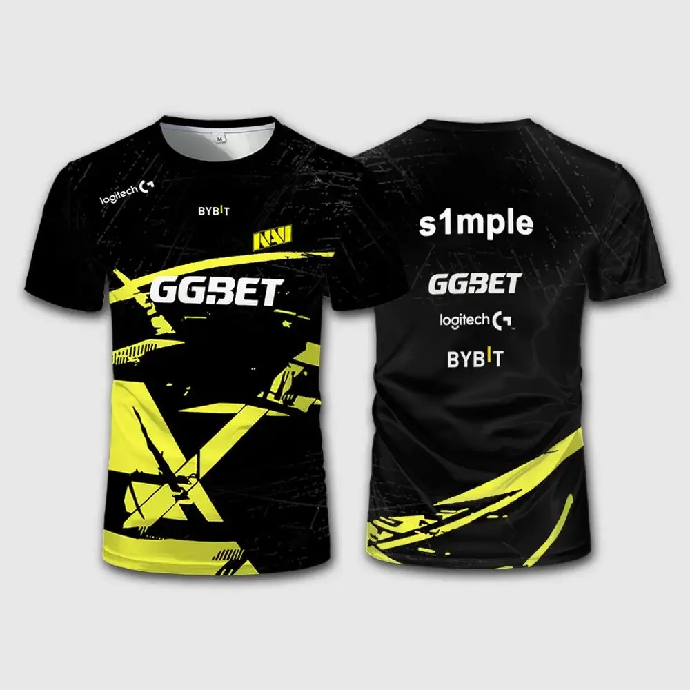 S1mple 2023 NAVI Jersey CSGO Sport-Kurzarm-T-Shirts für Herren und Damen CS2 Major Esports Custom Training Uniform Fan Gift