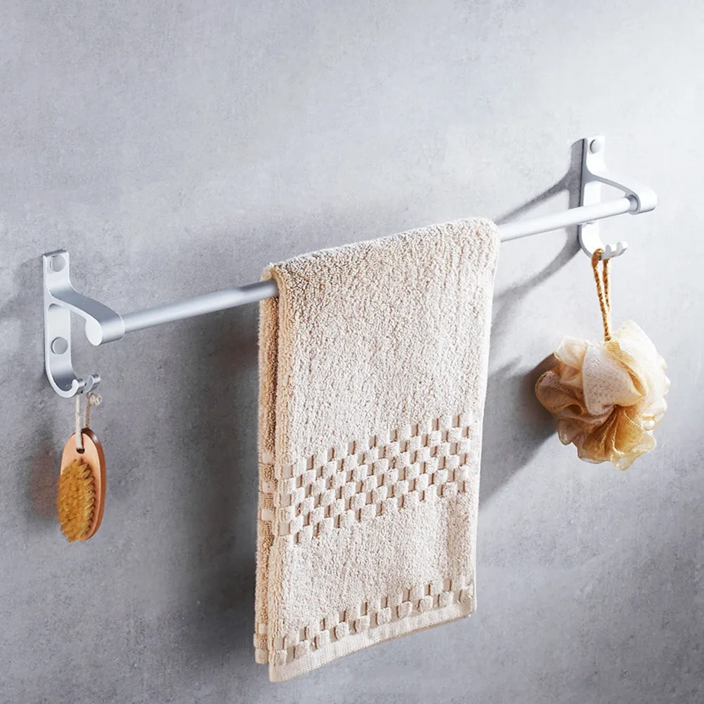 48Cm Aluminium Alloy Towel Bar Wall Mounted Bath Sponge Holder For Bathroom Kitchen Rust Resistant Shiny With Screws Easy