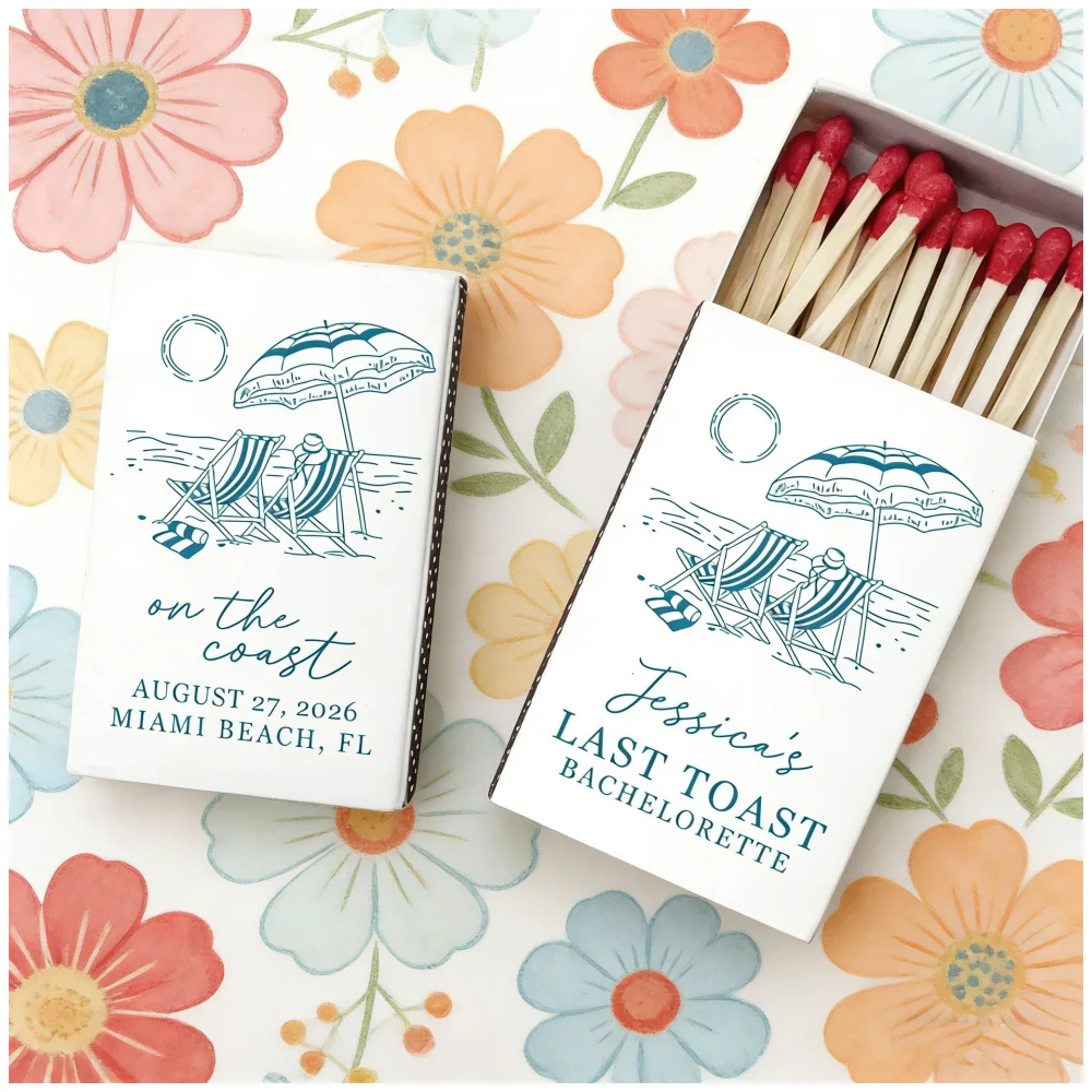 beach-bachelorette-personalized-matchboxes-last-toast-on-the-coast-favors-coastal-bridal-party-decor