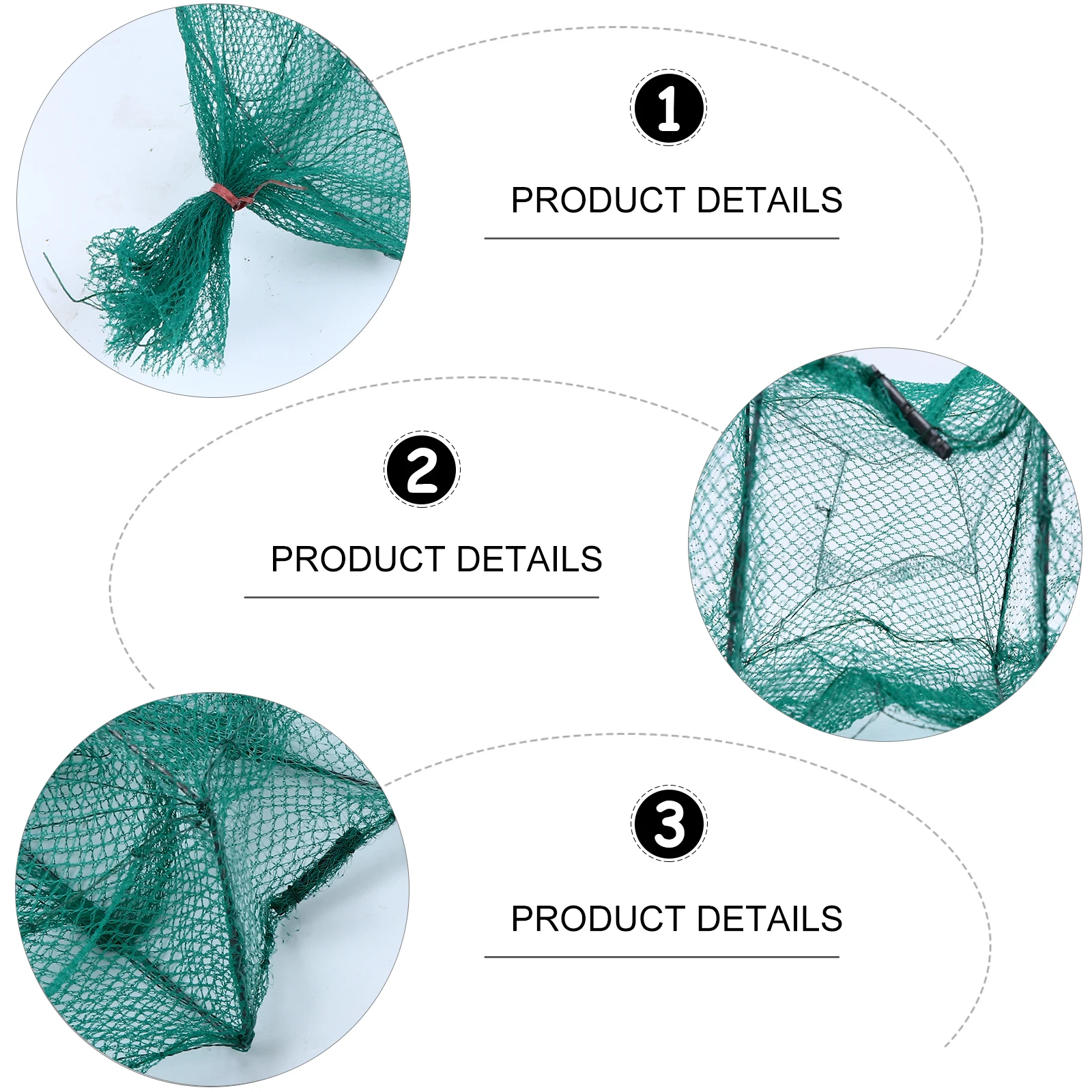 

Fishing Cage Saltwater Trap Crabbing Net Eel Portable Foldable Minnow Nylon Collapsible Bait
