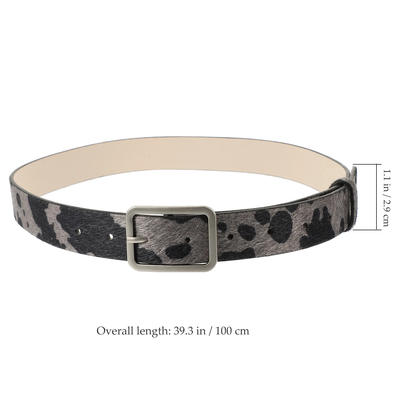 

Women PU Cow Print Adjustable Belt Western Style Waistband for Jeans Casual Dating Bar Western Belts for Women