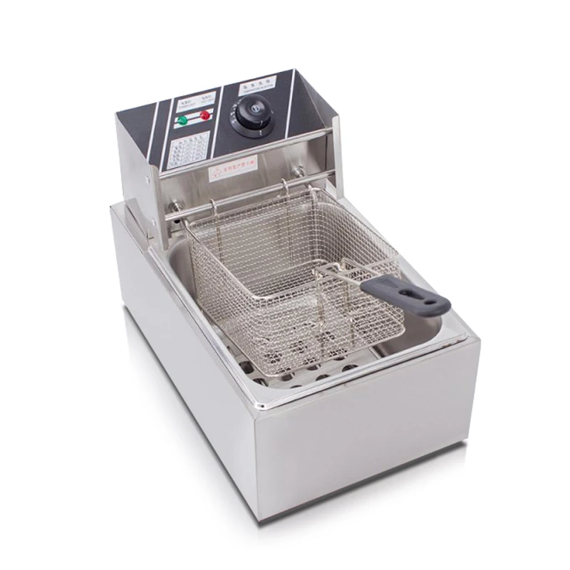 automatic electric fryer Stainless steel commercial fryer French fries machine fried chicken burger snack fried meatballs