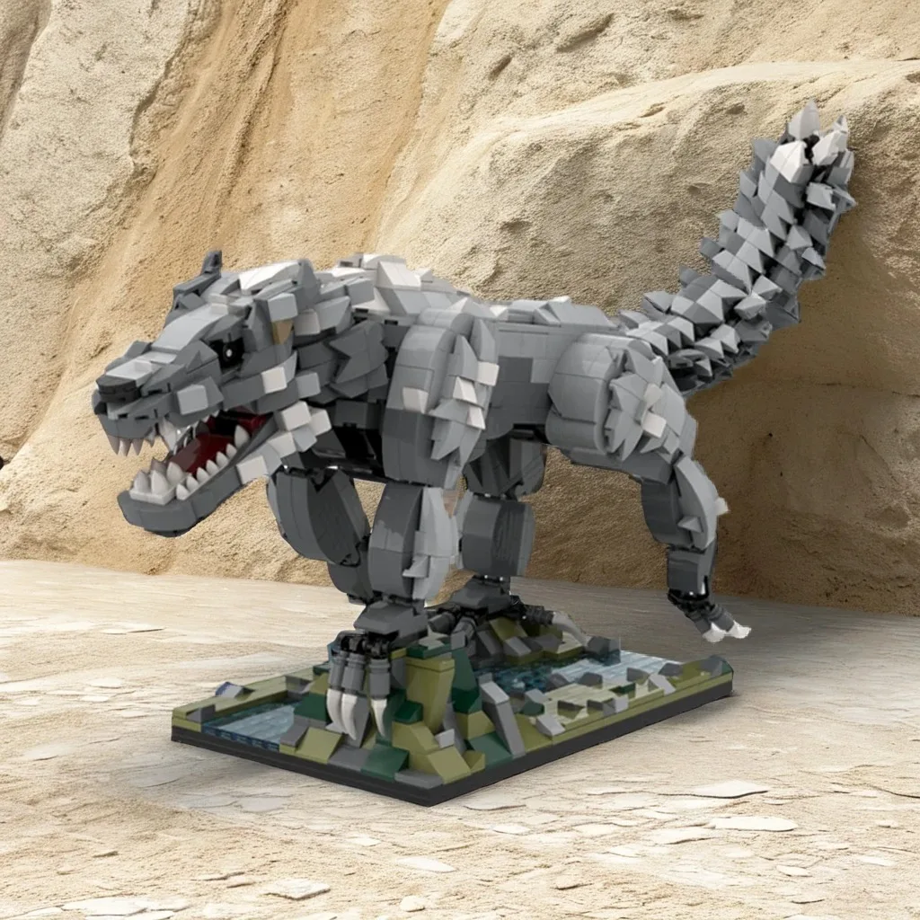 

1444PCS Fenrir: Devourer of the Sun MOC Norse Mythology Wolf Model Education Model Building diy Blocks Birthday Toys Gift
