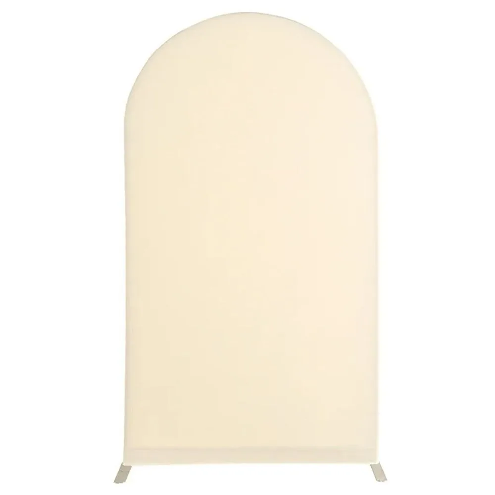 

Polyester Wedding Arch Cover Round Solid Color Arch Backdrop Cover High Elasticity Background Ceremony Banquet Decoration