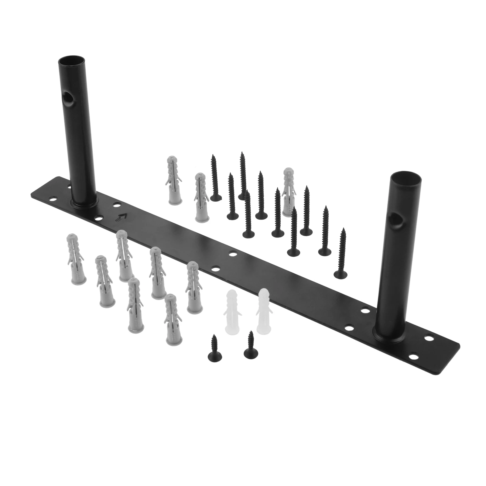 Black Iron Double T Type Wall Metal Shelf Support Concealed Floating Angle Bracket Heavy Tool Single Layer Bulkhead Hardware