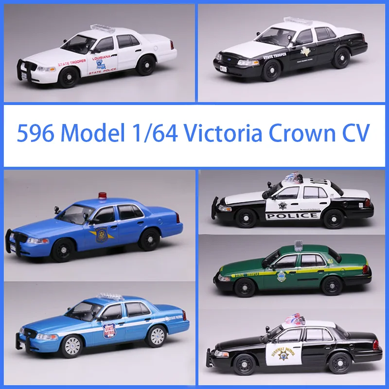 596 Model 1/64 Scale Victoria Crown CV Alloy Car Model Collection Decorated Holiday Gifts Toys