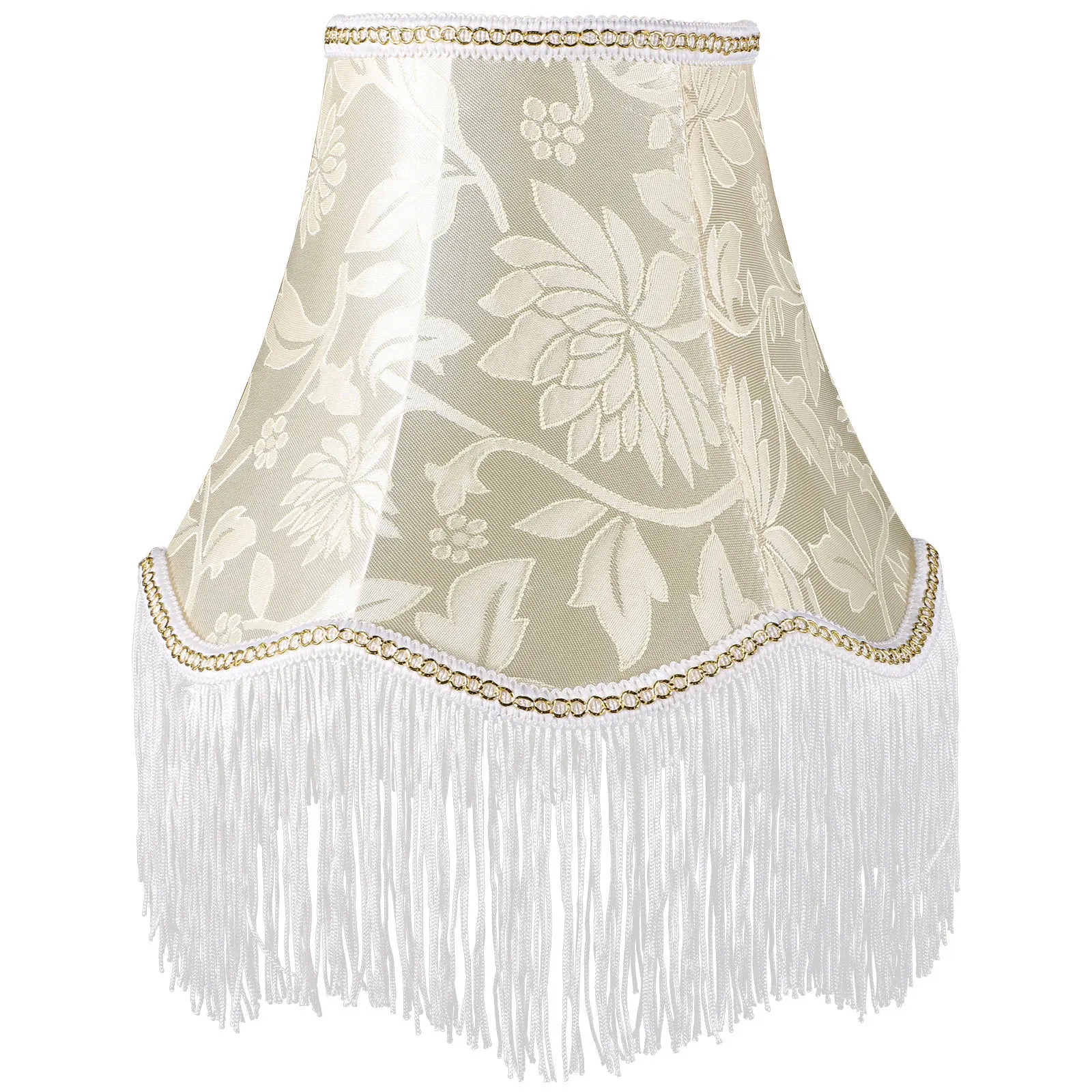 

Cloth Art Lampshade Elegant Vintage Lamp Shade Fringe Trim European Room Decor Table Lamp Shade for Bedroom Living Room Study