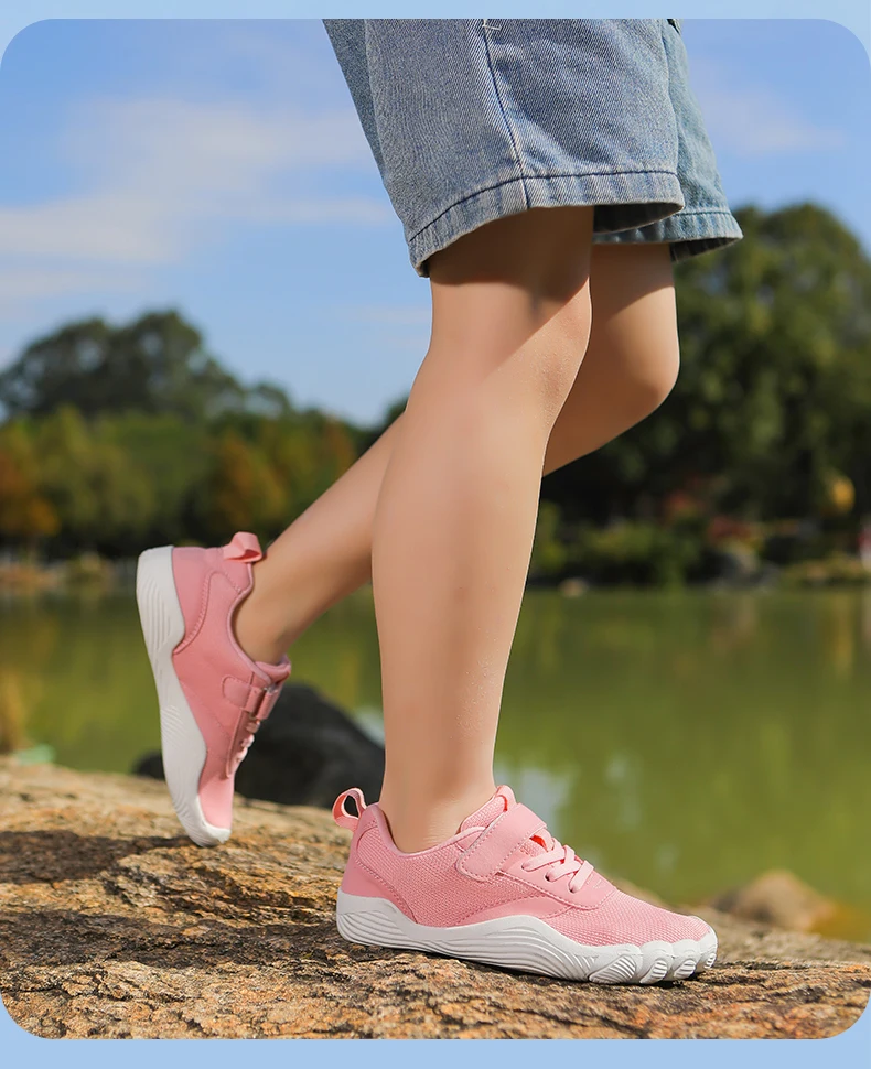 Kinder Barfußschuhe Jungen Mädchen Sneaker Aqua-Schuhe Natürliche Spreizschuhe Breite Zehenpartie Schnelltrocknende Wasserschuhe Strand- und Schwimmschuhe – Detail 9