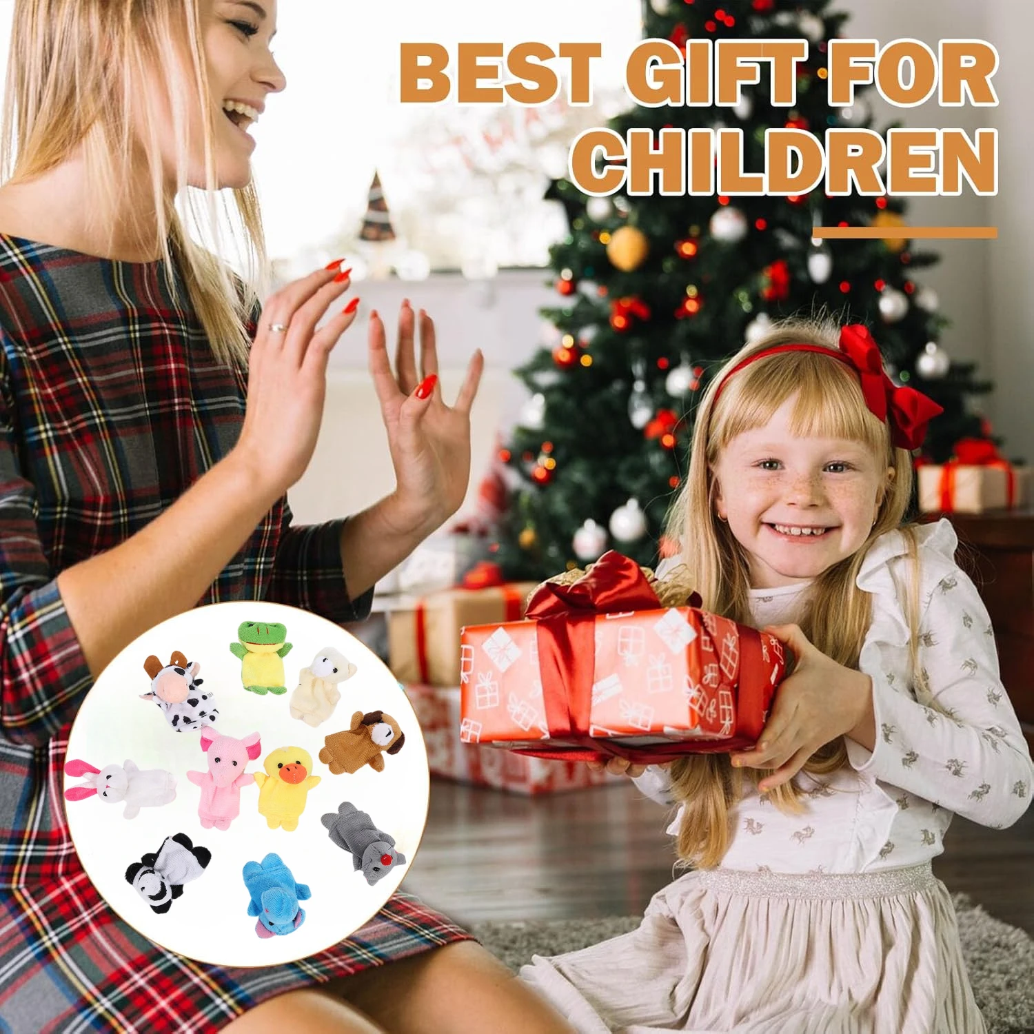 10 Stück Mini-Plüschtiere, Baby-Fingerpuppenspielzeug, inspirieren Sie Kreativität und Fantasie, interaktive Partygeschenke, Weihnachtsgeschenke