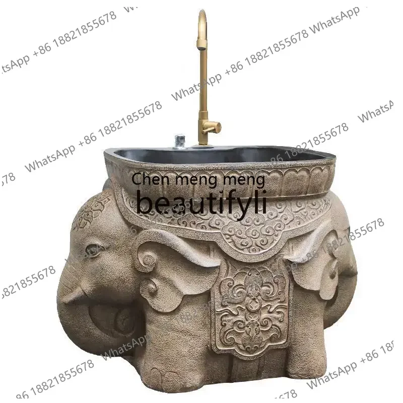 

New arrive Outdoor column basin, creative column type washbasin outdoor, yard sink