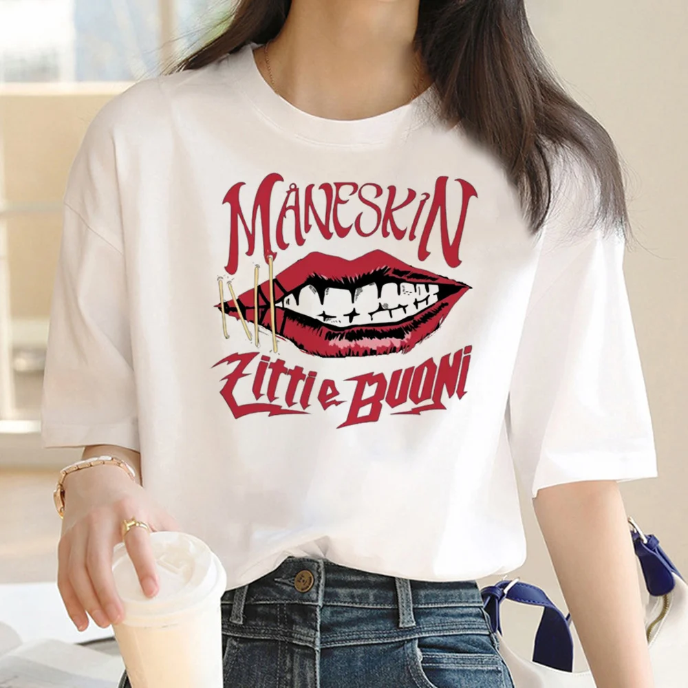 Maneskin t-shirts women graphic top female manga clothes