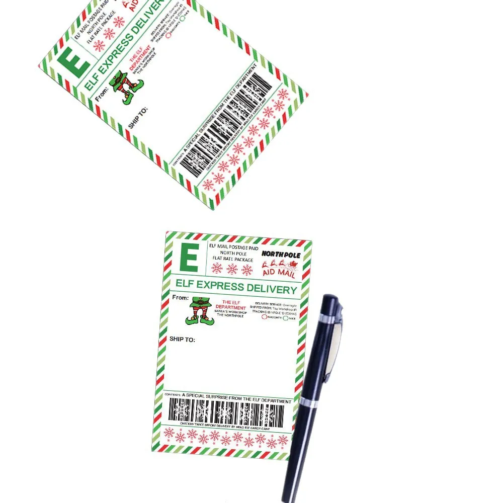 1 قطعة عيد الميلاد قزم ملصقات هدية التعبئة والتغليف تسميات هدية الكريسماس تسليم تسميات قائمة بريدية الهدايا مفاجأة الهدايا للأصدقاء