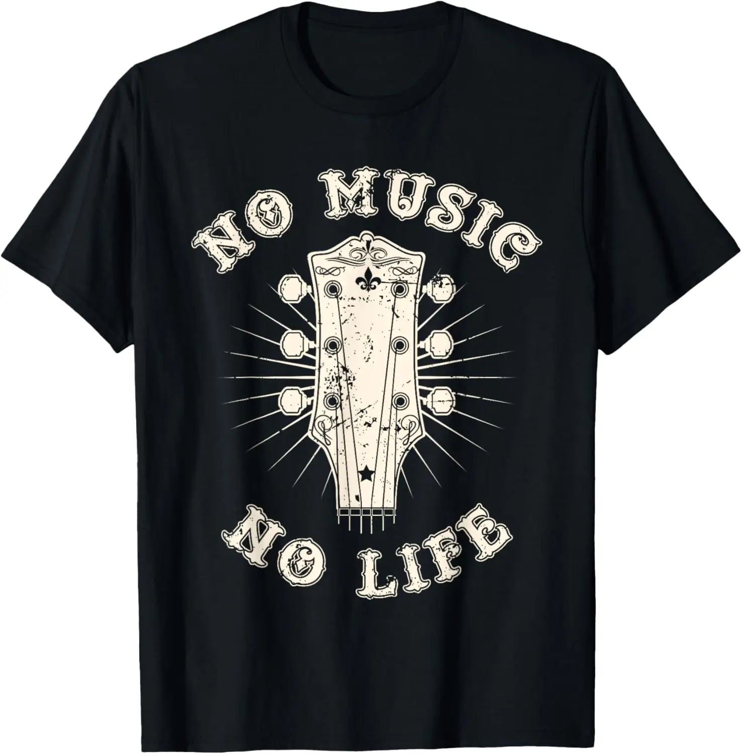 

No Music No Life - Music Lover Rhythm and Passion Retro T-Shirt