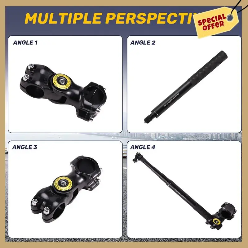 Regulowany uchwyt na kierownicę do Insta360, Gopro Motocykl Rower Niewidoczny kij do selfie