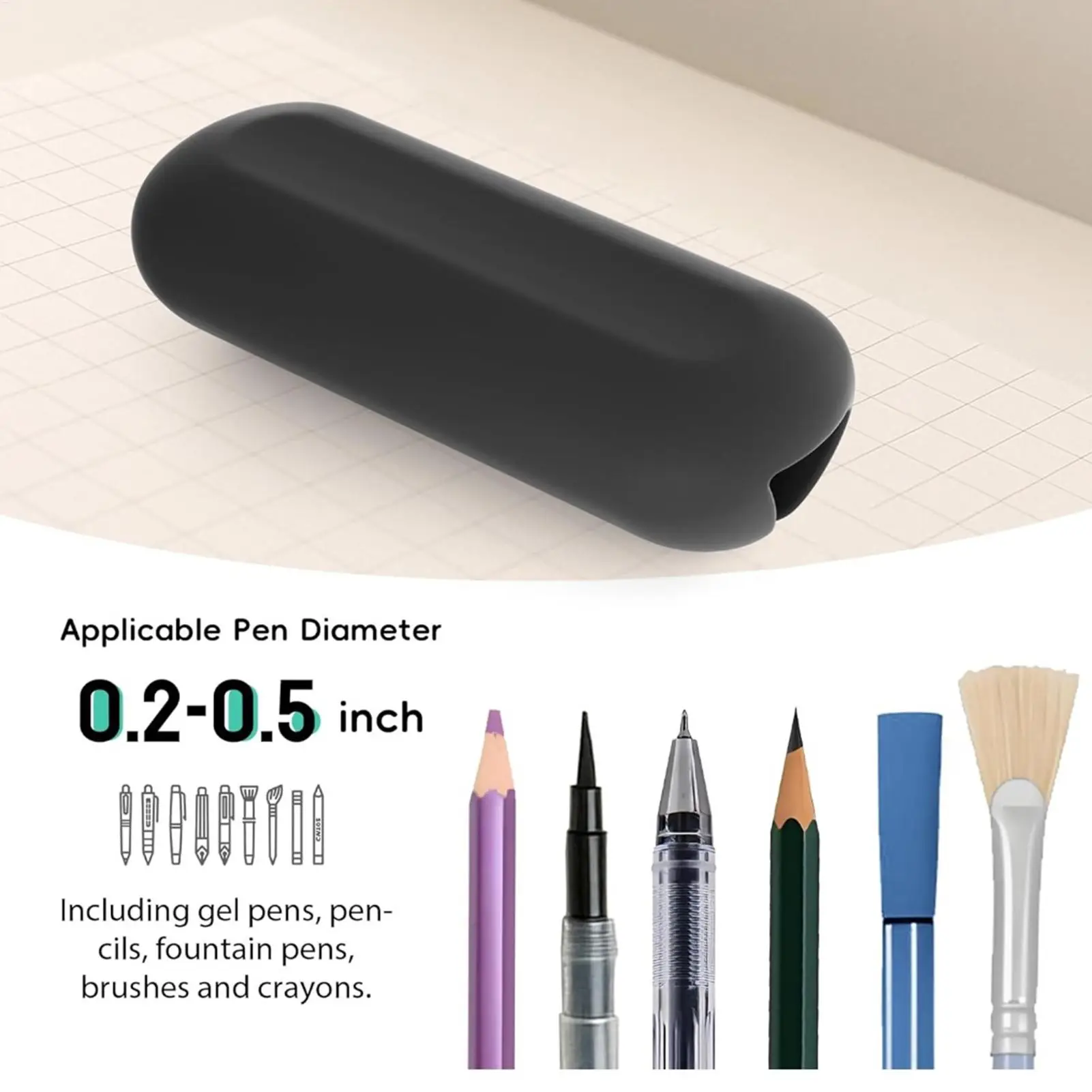 

1oz Weighted Kids Elderly & Special Needs Improves Penmanship Handwriting Aid Silicone Colorful Writing Trainer