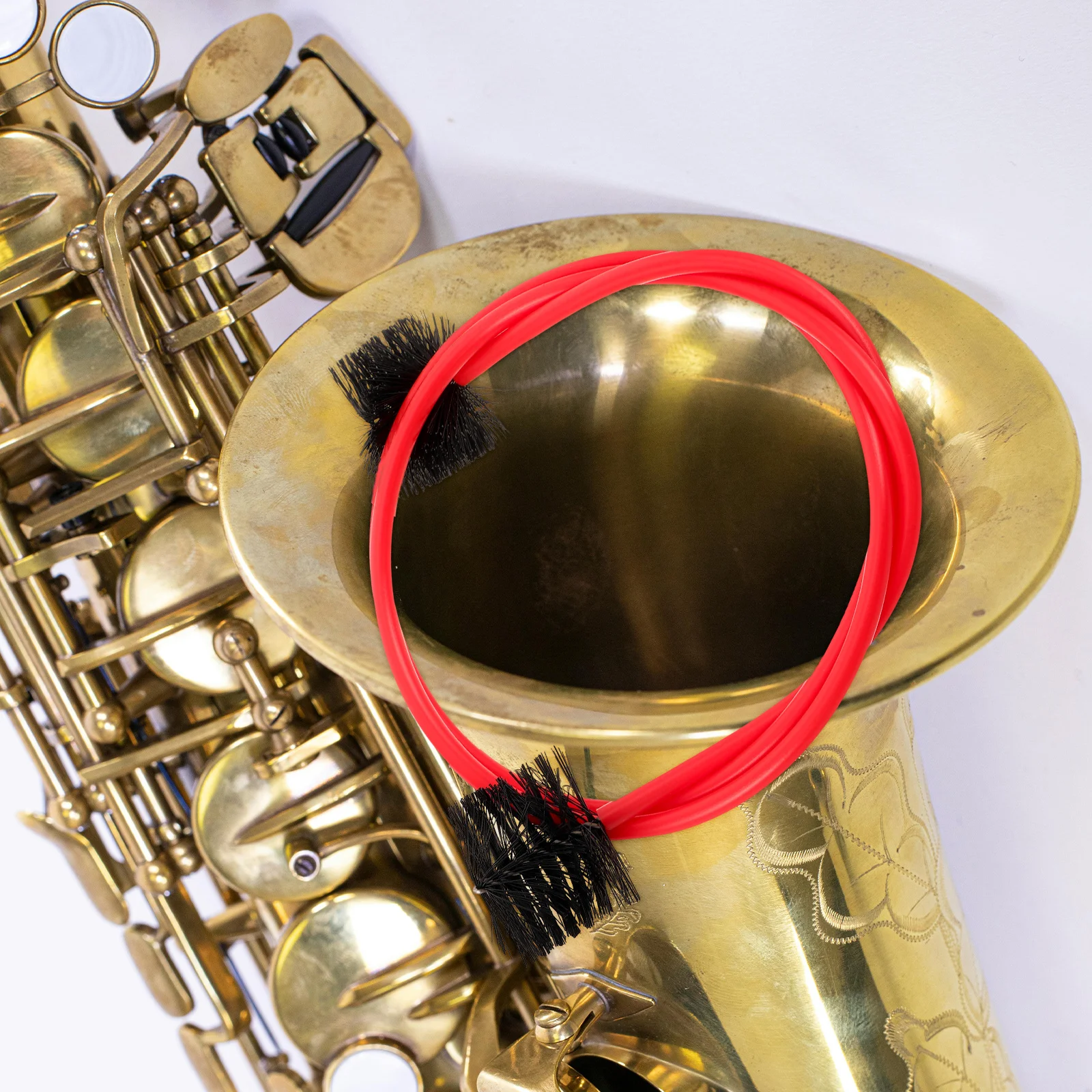 

1 Set Saxophone Cleaning Tool Set Mouthpiece Cleaner Sound Hole Brush Trombone Mouthpiece Brush Stainless Steel Handle Flexible