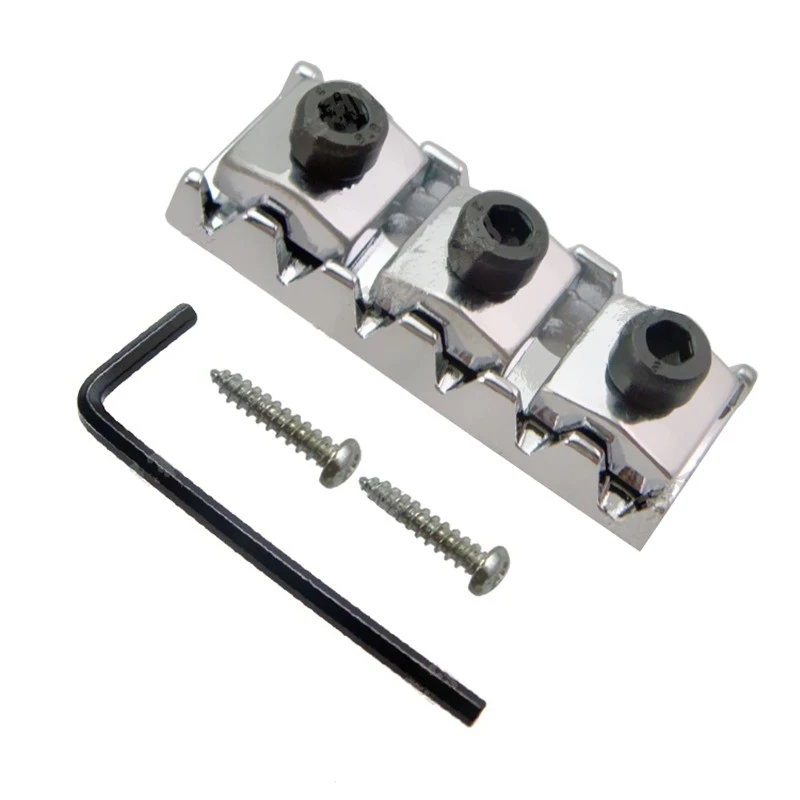 2Pcs Black Electric Guitar Locking Nuts For Tremolo Bridge Length 42mm Accessories Parts Musical Instrument