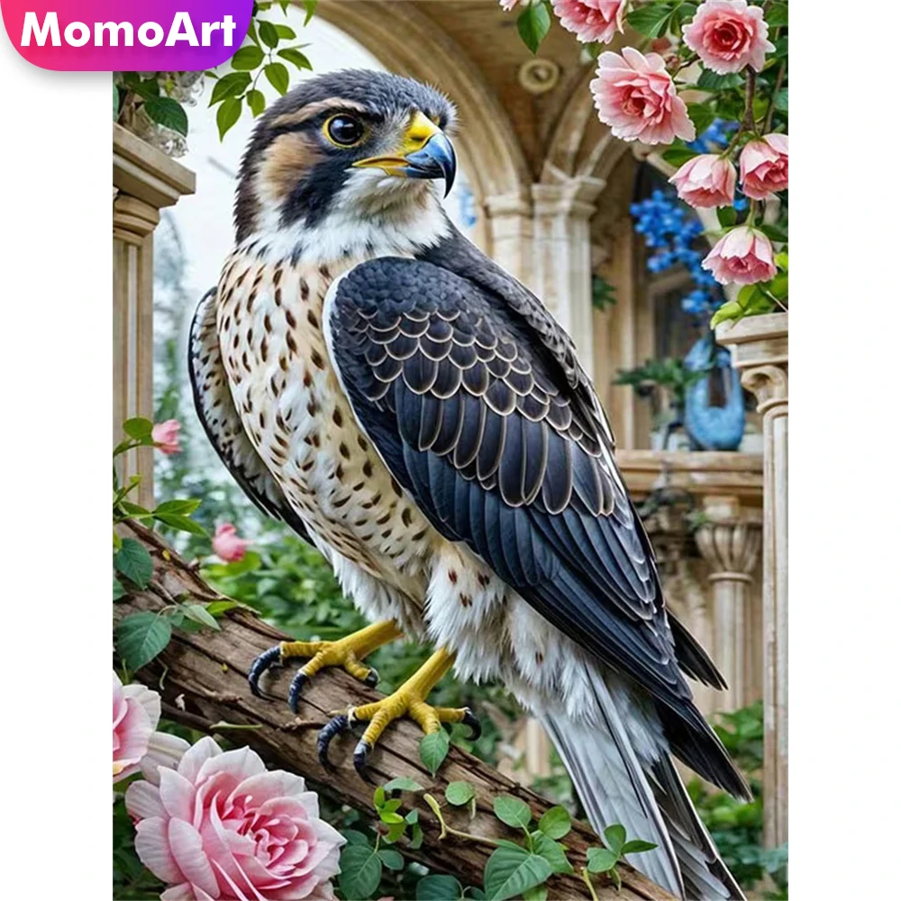 Momoart Adler Diamant Mosaik Tier Stickerei Blume handgemachte Handwerk Kit voll quadratisch rund Diamant Malerei DIY einzigartiges Geschenk