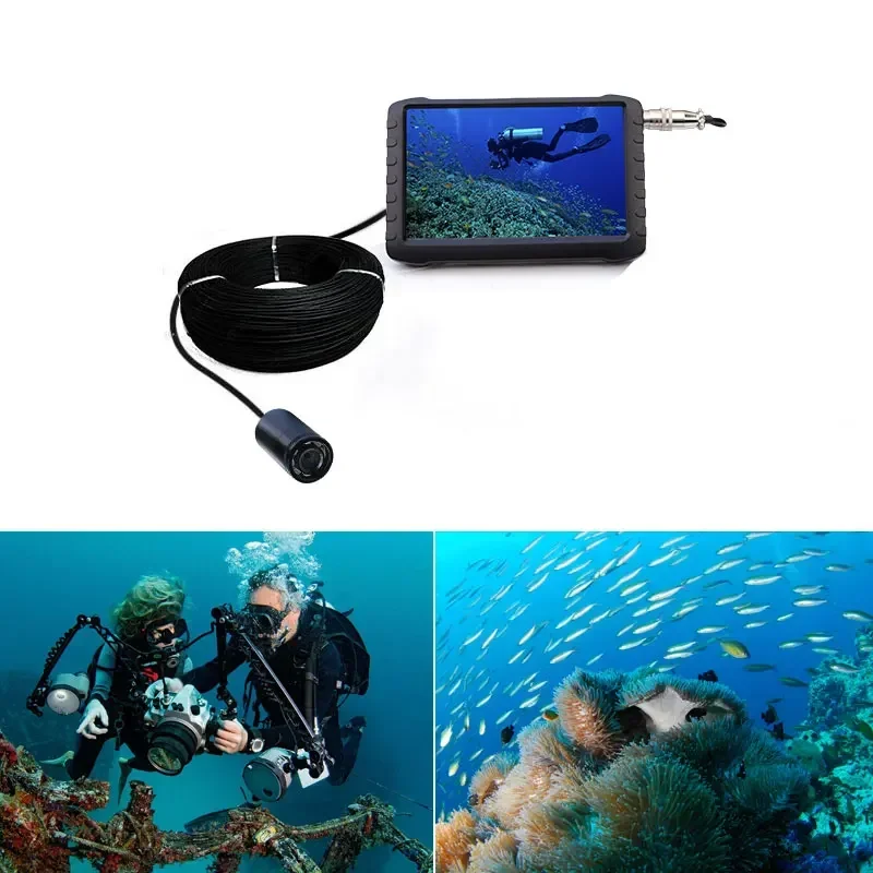Caméra vidéo sous-marine portative de détecteur de poisson de Vision nocturne 2025 avec le câble de 50m