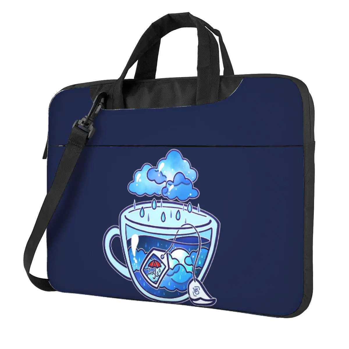 

Rainy Day Tea Crossbody Laptop Bag Case Computer Bag 13 14 15.6 Inch Notebook Pouch for Macbook Pro Lenovo
