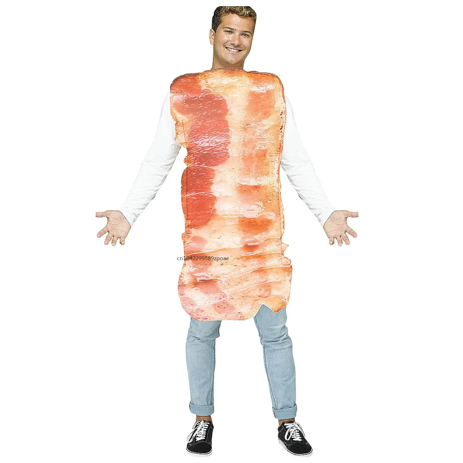 Túnica de comida engraçada casal vegetais ovo escalfado bacon traje halloween vestir-se roupas carnaval festa palco desempenho dança mostrar