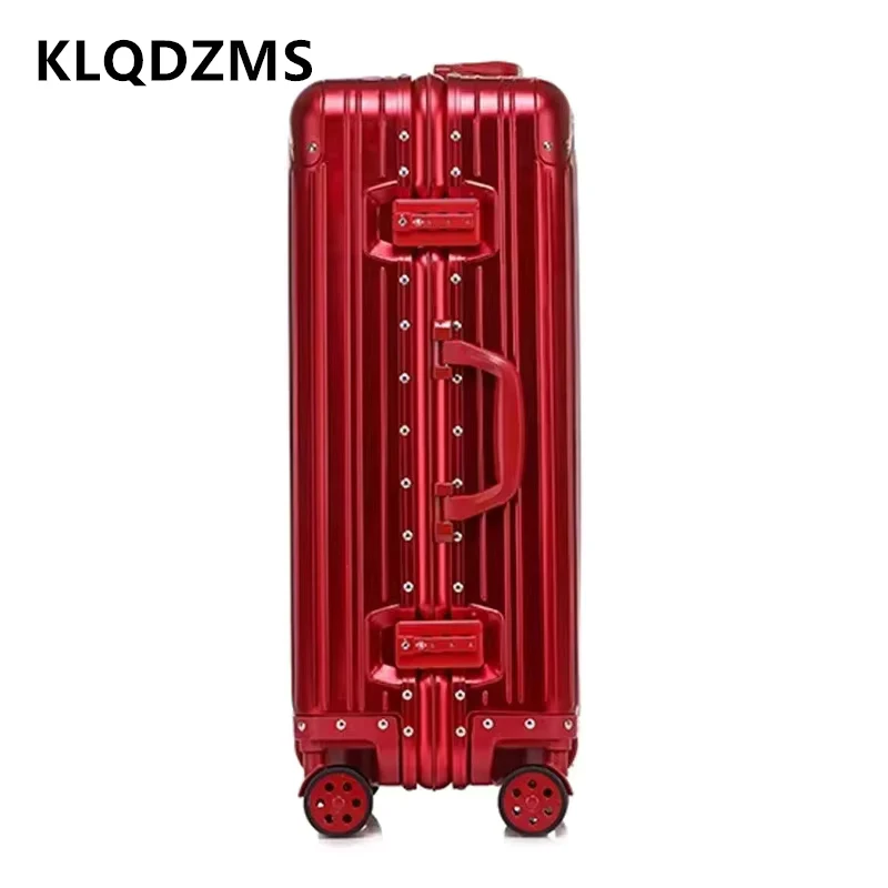 KLQDZMS Gepäck Neue Alle Aluminium Magnesium Legierung Boarding Box Herren Business Trolley Fall 20 "24" 26 "29 Zoll Roll Koffer