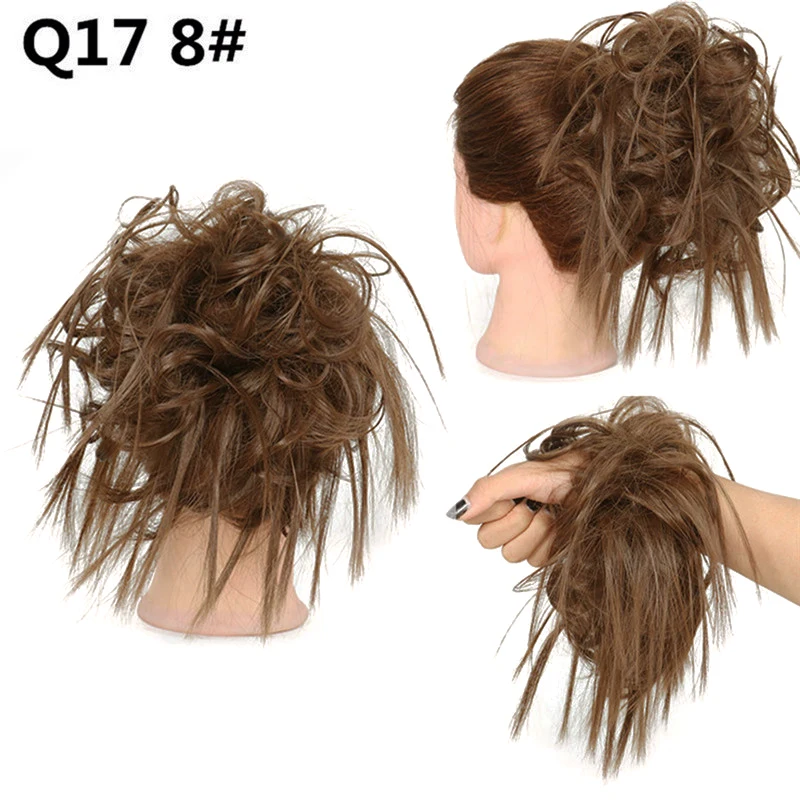 Messy Bun Hairpiece with Elastic Rubber Band