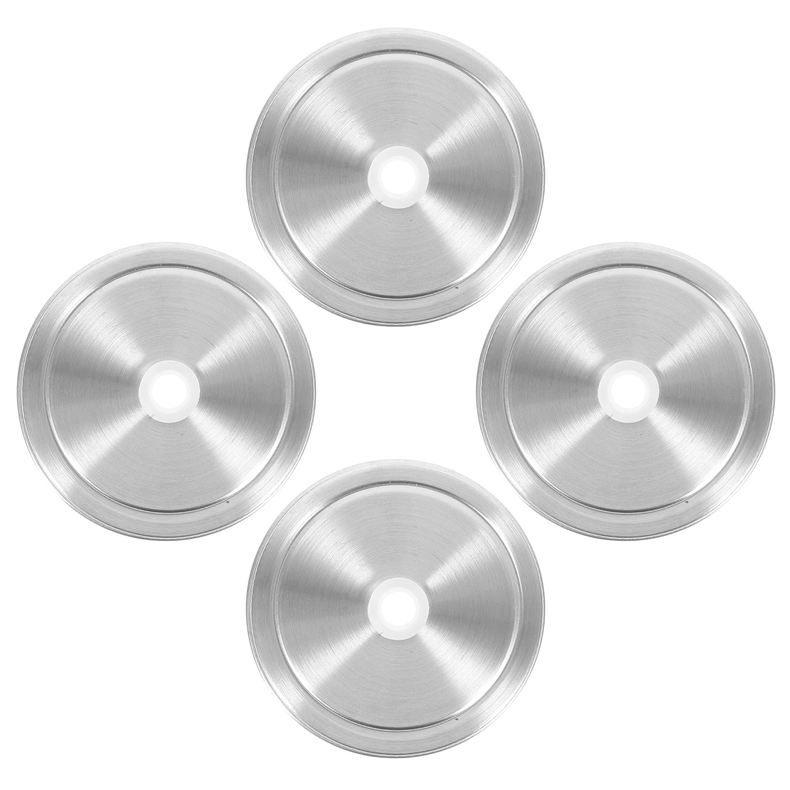 

4Pcs Stainless Steel Straw Lids for Jars Wide Mouth Leakproof Canning Caps Ideal for Beverage Storage Kitchen Organization Jar