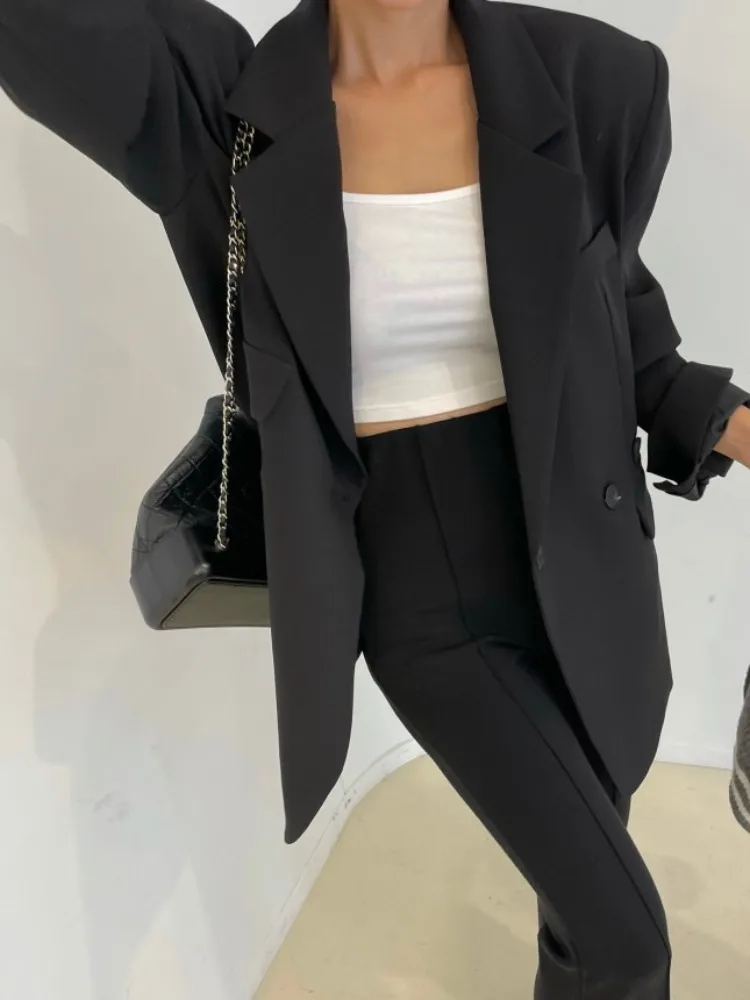 

Ele Casual Women's Suit Jaet Autumn Design Ba Button Versatile Street Sle Top Quali Medium Softn Other Material