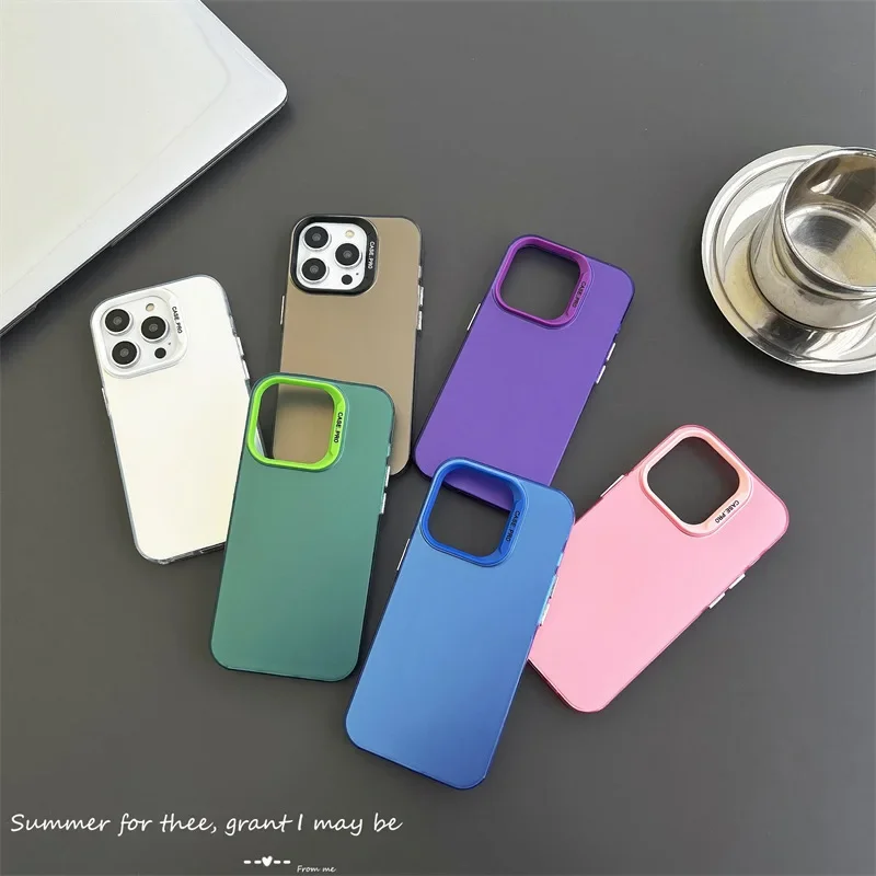 

Mobile Phone Case is for iPhone 15Promax 14Pro 11Pro 12Mini 13Promax Xr Xs 7 8 Plus Series Simple Solid Color Mobile Phone Case