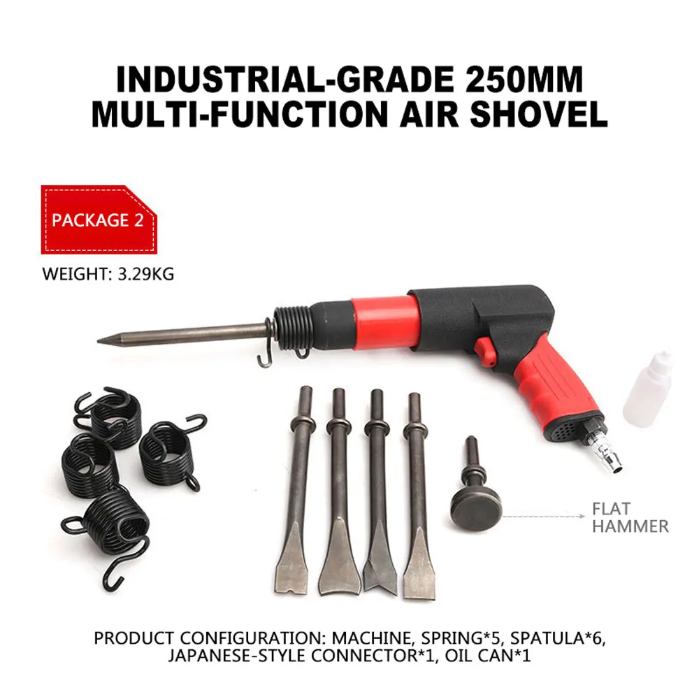 3500bpm пневматическая лопата, пружинный молоток, тормозная колодка, воздушный выбор, средство для удаления ржавчины, машина для ремонта шин, инструмент для шин с 4 долотами