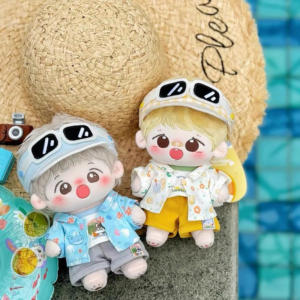 20cm 아기 드레스, 코코넛 언노운 아일랜드 면 인형, 귀여운 옷 교체 세트, 인형 드레스업 인형, 속성 없음