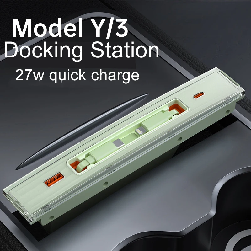 Docking Station PD 27W per Tesla Dock Model 3/Y Central Control per Apple Type C Usb Fast Charging Hub di controllo centrale Dock Hub