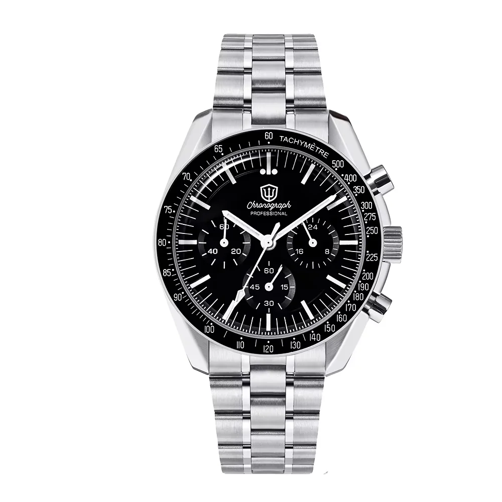 Watchdives New Wd1863 Quartz Men Watch VK63 Chronograph Bubble Sapphire Waterproof 39Mm Steel Top Brand Luxury Business Watch image 3