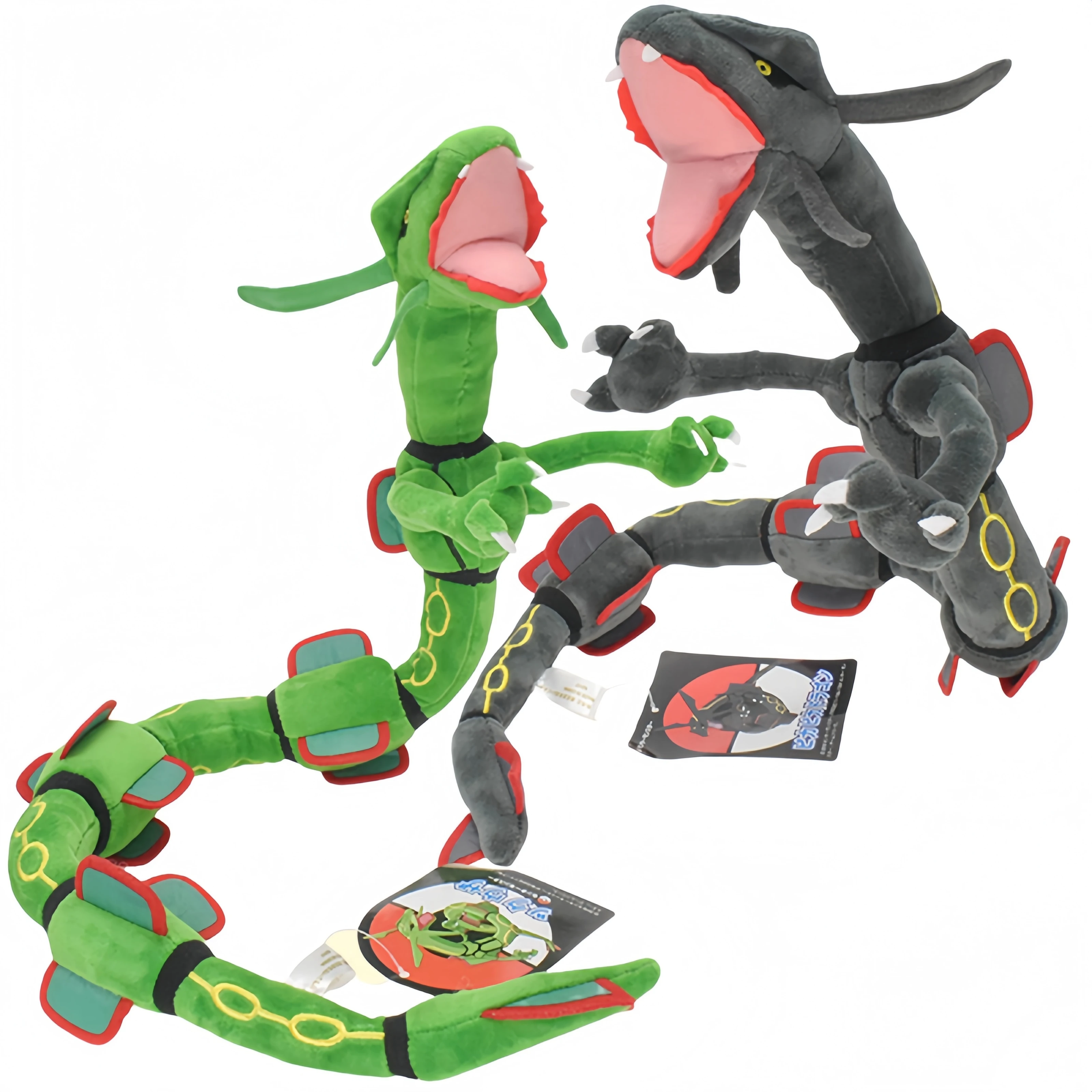 

Плюшевые плюшевые игрушки Rayquaza с изображением покемона, блестящие Rayquaza, зеленые, черные, Peluche, мягкие куклы, игрушки, рождественские подарки для детей на день рождения