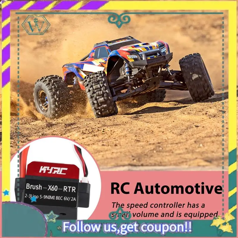 

(New) 60A ESC RC Car ESC Brushed Electric Speed Controller 6V/2A BEC Replacement For 1/10 RC Car