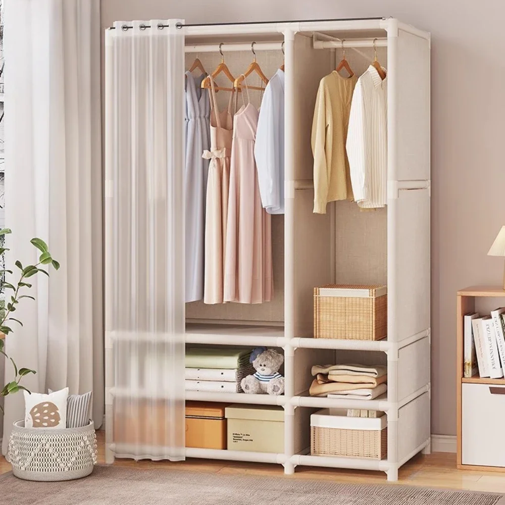 

Bedroom Wardrobes Simple Wardrobe Clothes Storage Organizer Bedroom Organizer Rack Assembly Wardrobe Bedroom Dustproof Wardrobe