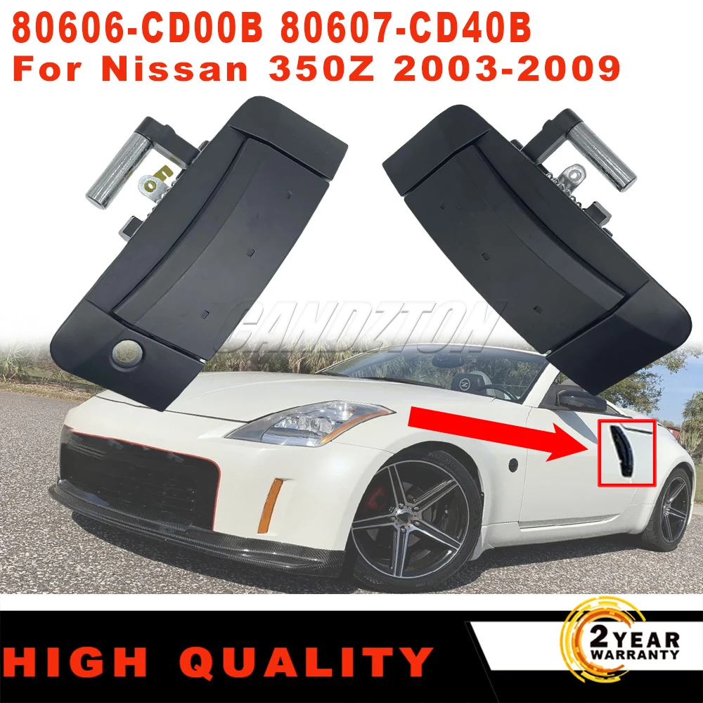 

Для Nissan 350Z 2003-2009 новая черная L + R внешняя ручка двери ABS 80606-CD00B 80607-CD40B простая установка автомобильных аксессуаров
